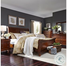 Rustic Traditions Rustic Cherry Sleigh Bedroom Set