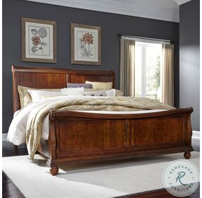 Rustic Traditions Rustic Cherry California King Sleigh Bed
