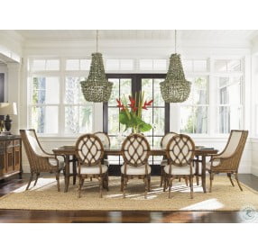 Bali Hai Fisher Island Double Pedestal Extendable Dining Room Set