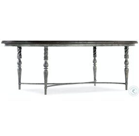 Traditions Gray And Brown Wood Top Cocktail Table