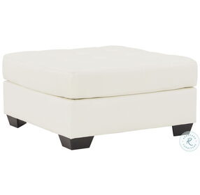 Donlen White Oversized Accent Ottoman