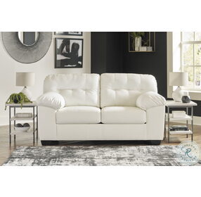 Donlen White Loveseat