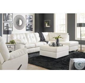 Donlen White RAF Chaise Sectional