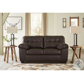 Donlen Chocolate Loveseat