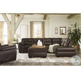 Donlen Chocolate RAF Chaise Sectional