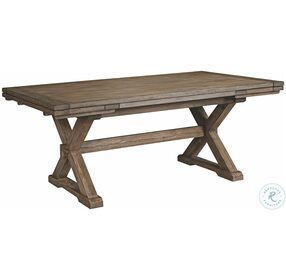 Foundry Driftwood Extendable Saw Buck Dining Table