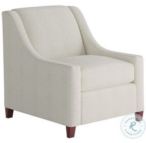 Chanica Ivory Oyster Recessed Arm Accent Chair