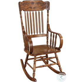 600175 Warm Brown Wooden Rocking Chair