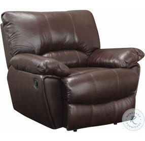 Clifford Chocolate Leather Recliner