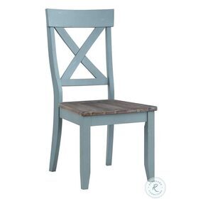 Bar Harbor Blue Crossback Dining Chair Set Of 2