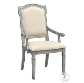 Monaco Cream Upholstered Arm Chair Set Of 2