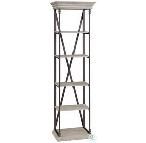 Corbin II Sandy Brown With Pewter Etagere