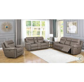 Wixom Taupe Power Reclining Living Room Set With Power Headrest