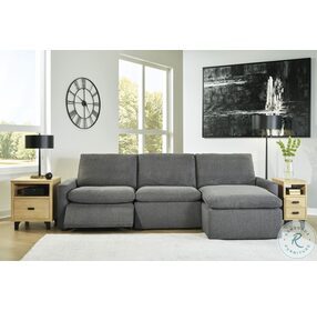 Hartsdale Granite RAF Press Back Chaise Power Reclining Sectional