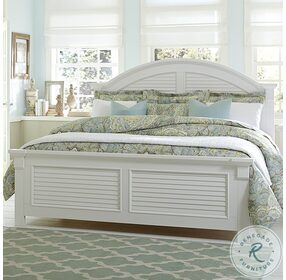 Summer House Oyster White King Panel Bed