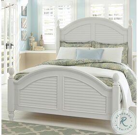 Summer House Oyster White King Poster Bed