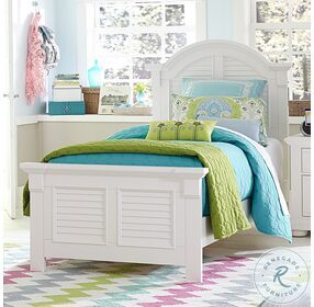 Summer House Oyster White Twin Panel Bed