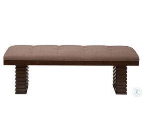 Trulinea Brown Upholstered Dining Bench