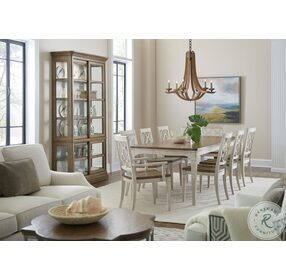 Montebello Danish White 82" Rectangle Extendable Dining Room Set