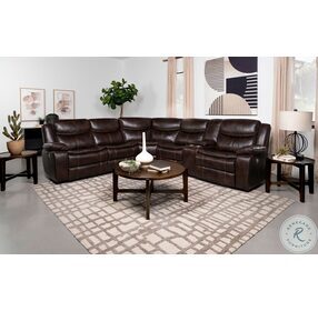 Sycamore Dark Brown 3 Piece Power Reclining Sectional
