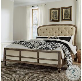 Americana Farmhouse Dusty Taupe Queen Shelter Bed