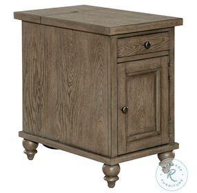 Americana Farmhouse Dusty Taupe Chairside Table