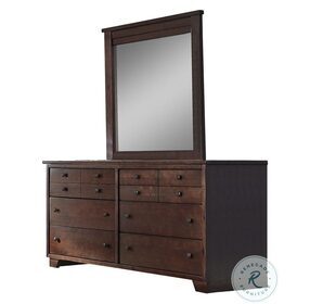 Diego Espresso Pine Dresser with Mirror