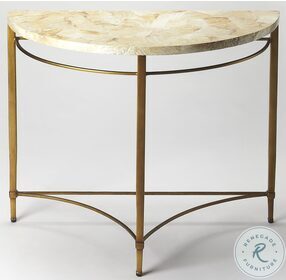 Marlena Cabebe Shell Demilune Console Table