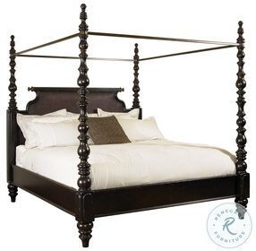 Kingstown Rich Tamarind Sovereign Cal. King Canopy Poster Bed