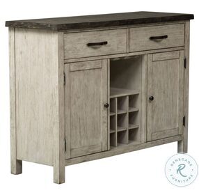 Willow Run Rustic White And Weathered Gray Sideboard