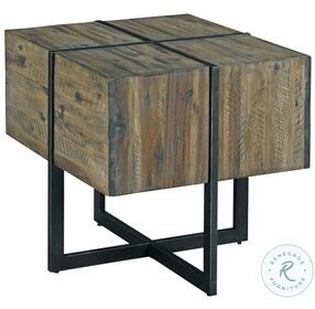 Modern Timber Natural And Dark Pewter Accent End Table