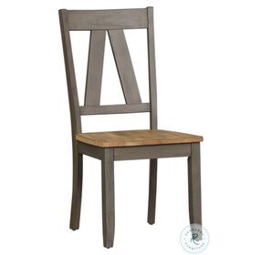 Lindsey Farm Gray And Sandstone Splat Back Side Chair Set of 2