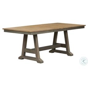 Lindsey Farm Gray And Sandstone Extendable Dining Table
