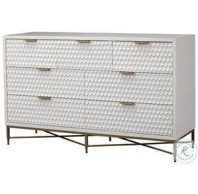 White Pearl 7 Drawer Dresser