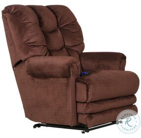 Malone Merlot Power Lay Flat Recliner with Extended Ottoman