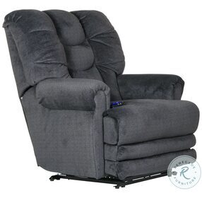 Malone Ink Lay Flat Power Recliner With Extended Ottoman