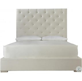 Modern Brando Cream King Upholstered Panel Bed