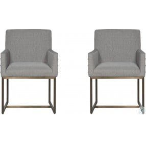 Modern Cooper Gray Arm Chair Set of 2