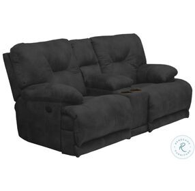 Voyager Slate Power Reclining Loveseat with Console