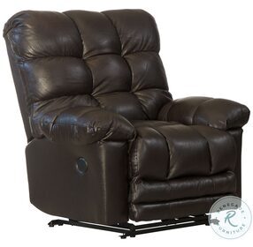 Piazza Chocolate Leather Power Recliner