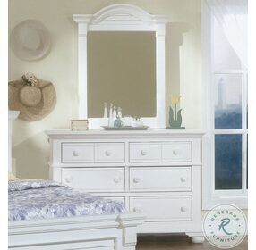 Cottage Traditions White Double Dresser with Mirror