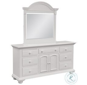 Cottage Traditions White Triple Dresser with Mirror