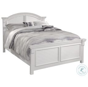 Cottage Traditions White King Panel Bed