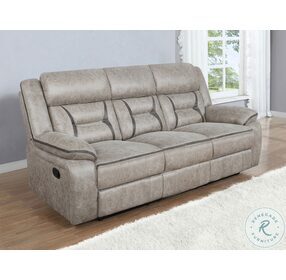 Greer Taupe Reclining Sofa