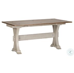 Farmhouse Reimagined Antique White And Chestnut Flip Lid Sofa Table