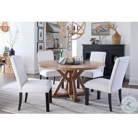 Todays Tradition Hickory Pedestal Round Dining Room Set With Upholstered Chair