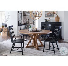Todays Tradition Hickory Pedestal Round Dining Room Set With Windsor Chair
