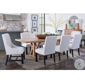 Todays Tradition Hickory Extendable Trestle Dining Room Set With Upholstered Chair