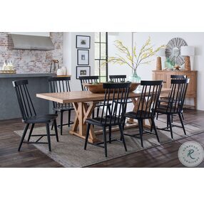 Todays Tradition Hickory Extendable Trestle Dining Room Set With Windsor Chair