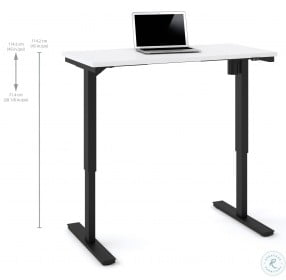 48" White Electric Height Adjustable Table